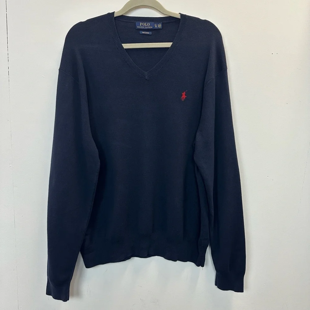 Polo PRL Ralph Lauren Pima Cotton V-Neck Sweater XL